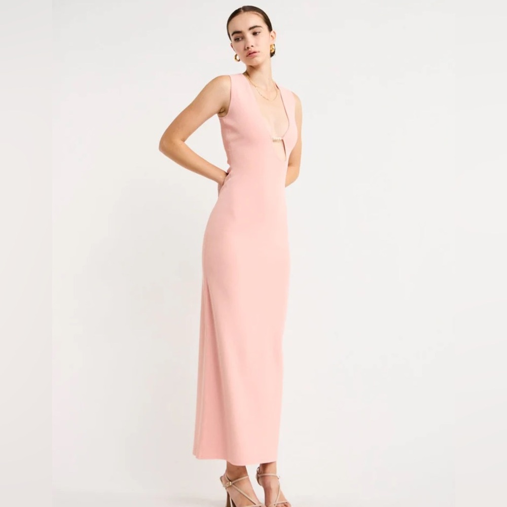 Sir Kinetic Beaded Midi Dress in pink
